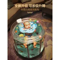 在飛比找蝦皮商城精選優惠-原創嬰兒游泳桶家用透明游泳池室內寶寶充氣新生兒童加厚折疊洗澡