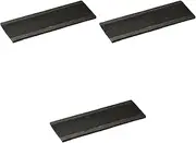 Set of 3, Black Yuzu 3.6 Long Plate, 14.4 x 4.7 x 1.0 inches (36.5 x 12 x 2.5 cm) | Oblong Plate (Large) Setomonohonpo