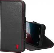 TORRO Leather Case Compatible with iPhone 16 Pro Max – Premium Leather Wallet Case with Kickstand and Card Slots (Compatible with Official MagSafe Chargers) - Black