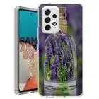 For Samsung Galaxy A23 5g A52 A53 TPU Case Cover+Glass(Bottled Lavender)