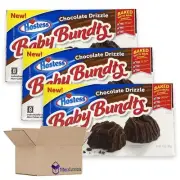 Hostess Chocolate Drizzle Baby Bundt Cakes | 10 Ounce | Box of 8 | Pack of 3 (24