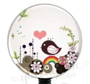 Little Bird Retractable Badge Holder, Teacher Badge Clip, Medical Nurse ID 2089