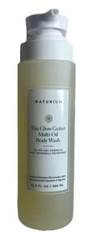 New Naturium The Glow Getter Multi-Oil Hydrating Body Wash 16.9 Oz. Oil to Gel