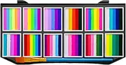 Face Painting Kit for Kids, Face Painting Kit, 12 Grid Cake Palettes Facepaint Makeup with Brush, Rainbow for Kids Adults, Halloween, Carnival