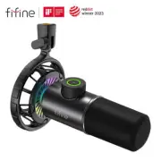 FIFINE Dynamic Microphone for windows&laptop,USB Mic for Gaming with Tap-to-Mute
