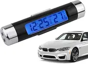 Nuhjytgf Car Clock | Auto Air Outlet Watch | 2-in-1 Automotive Digital Display Temperature and Clock with Blue Backlight for Car Air Vent Outlet