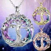 Crystal Tree of Life Necklace Stainless Steel Necklace