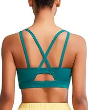 [RUNNING GIRL] Sports Bras for Women High Support, Criss-Cross Back Strappy Sports Bras for Women with Molded Cups