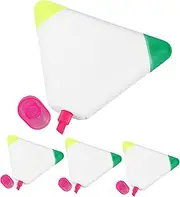HOODANCOS 4pcs Highlighter Creative Design Study Markers for Book Highlighting Journaling and Drawing Non Leaking Odorless Easy Grip