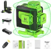 16 Lines Laser Level 360 Self Leveling with Remote Control, 4X360 Green Cross Li