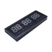 Jumbo Display Digital LED Clock Calendar Temperature Wall Mount Red Light