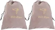 Hair Dryer Bags, 2pcs Drawstring Bag Container Hairdryer Bag Storage Pouch Hair Styling Tools Bag for Portable Travel Bathroom Storage