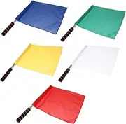 KITANDOVE Versatile Hand-cranked Flags 5pcs Sports Use Flags for Referees Racing Festive Events