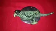 Brass Handmade Pigeon Parrot Sparrow Shape Door Knocker With Oval Base Bell WG01