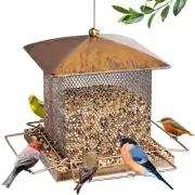 IWNTWY Bird Feeder Heavy Duty Metal Bird Feeders for Outdoor Hanging Wild Bir...