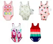 Old Navy Girls Swimsuit Swimming Suit Parrot Pink Pineapple Strawberry Glasses