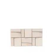 [Cult Gaia] Cult Gaia Galleria Geometric-block Clutch Bag ONE SIZE NEUTRALS