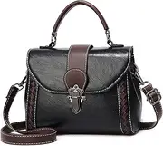 [NICOLE & DORIS] Women's Small Shoulder Bag Retro Shoulder Bags PU Leather Handbag Top Handle Bags Satchel Handbag Crossbody Messenger Bag