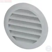 Round White Louvre Vent 100mm with Anti Bug Net ABS Plastic Boat Caravan RV