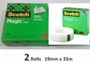 Scotch 810 Magic Tape 19mm x 33m / 32.9m 70016031984 Boxed B336 x 2 Rolls