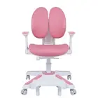 New Oriental Back Support Home Office/Study Chair with Footstool - Pink