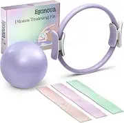 Pilates Ring Set - 14" Pilates Ring, 9" Pilates Mini Ball and Three Fabric Resistance Bands