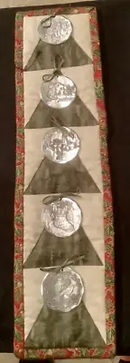 5 Handmade Wendell August Forge Ornaments/Christmas Handmade Wall Hanging New