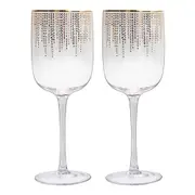 2pc Ladelle Twinkle Wine Drink/Beverage Glass Cup 400ml Drinkware Set Clear
