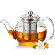 Long-Mouth Glass Teapot 34oz/1000ml with Removable Loose Tea Infuse - Glass T...