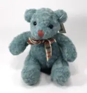 D3 Russ Berrie Teddy Bear Blue little hugs plush vintage