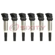6 pc Hitachi Ignition Coils for 2013 BMW 135is 3.0L L6 Spark Plug Wire Boot gf (for: BMW)