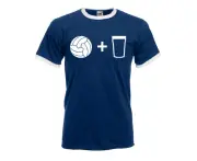 Beer and Football T-Shirt (Navy)