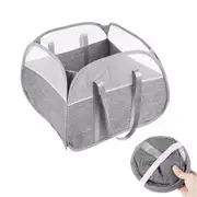 2X Collapsible Laundry Baskets 90L Pop Up Laundry Hamper Folding Laundry Basket