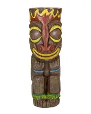 Northlight 16in Solar Lighted Polynesian Outdoor Garden Fire Tiki Statue