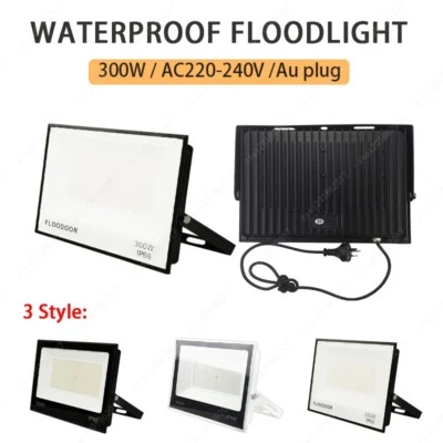 300W LED Flood Light Cool White Floodlights IP66 240V Au Plug Paito Security
