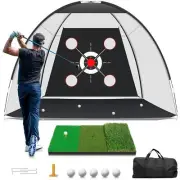 Golf Net, Golf Practice Net with Golf Mat, Golf Hitting Aid Nets 10x7FT for B...