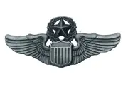 Master Pilot Large Pewter Wings 2 3/4 inch hat lapel pin EE16062 F8D4UU