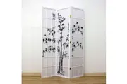 Zen Garden Room Divider Screen White 3 Panel