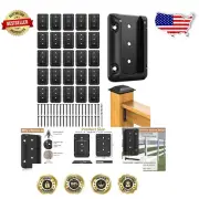 Classic American-Style Deck Railing Brackets - 40 Pack with Installation Kit