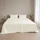 Eucalyptus Full Size Sheet Set - Breathable & Cooling Tencel Silk Sheets - Hotel