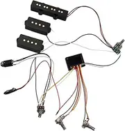JOINPAYA Bass Guitar Amplifier Kit 3 Band Eq Preamp Circuit Pickup Set Tone Control Harness Active Pickup Compatible Guitar Bass Tone Control