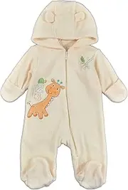 [Disney] Absorba Baby Newborn Neutral Microfleece Pram, Yellow, 3-6 Months