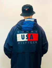 在飛比找Yahoo!奇摩拍賣優惠-Tommy hilfiger 沖鋒衣 usa 旗幟標 罕見款