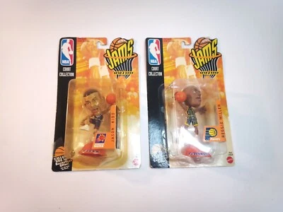 Mattel NBA Jams Court Collection Reggie Miller Pacers & Jason Kidd Suns Figures