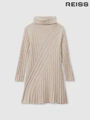 Reiss Oatmeal Cady 13-14 yrs Knitted Roll Neck Dress (E29706) | $155