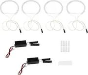 4Pcs White Headlight CCFL LED Angel Eyes Kit Ring DRL Turn Signal Light CCFL Headlight Lamp for E36 E46 E39 E38