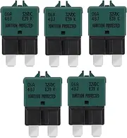 GLOSO Blade Circuit Breaker, DC Manual Reset 32V ATC Fuse for Automotive RV Marine Boat(E39,6A,5PACK)