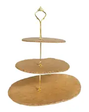 Tiramisu Three-Tier Resin Dessert Stand
