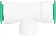 Haofy Tee Pipe Fitting, PPR Plastic 32mm Push‑in Type Water Pipe Tee Connector Plumbing Fittingss with 3/4 Female Threaded