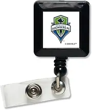 Soccer Seattle Sounders Retractable Badge Holder Black